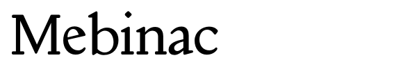 Mebinac font preview